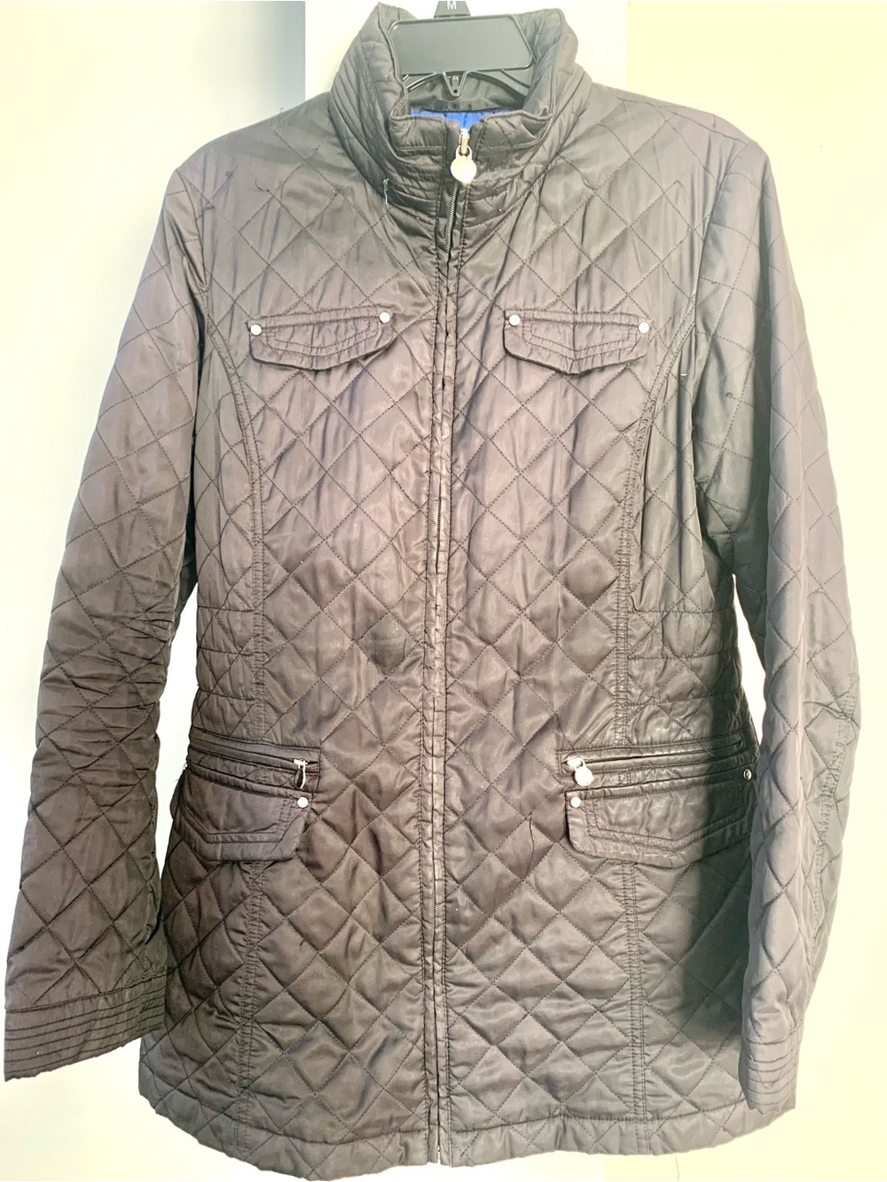 Laundry by Shelli Segal Black Quilted Hooded Jacket